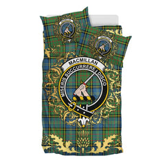 MacMillan Hunting Ancient Tartan Crest Bedding Set - Golden Thistle Style