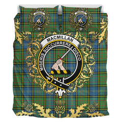 MacMillan Hunting Ancient Tartan Crest Bedding Set - Golden Thistle Style
