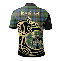 MacMillan Hunting Ancient Tartan Polo Shirt Viking Wolf