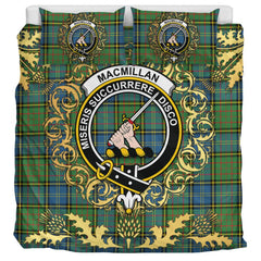 MacMillan Hunting Ancient Tartan Crest Bedding Set - Golden Thistle Style