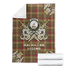 MacMillan Old Weathered Tartan Gold Courage Symbol Blanket