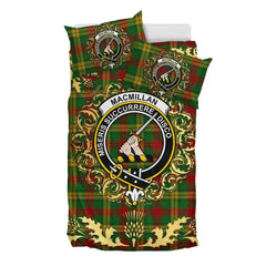 MacMillan Society of Glasgow Tartan Crest Bedding Set - Golden Thistle Style