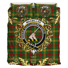 MacMillan Society of Glasgow Tartan Crest Bedding Set - Golden Thistle Style
