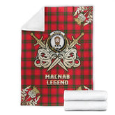 MacNab Modern Tartan Gold Courage Symbol Blanket