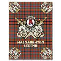 MacNaughton Ancient Tartan Gold Courage Symbol Blanket