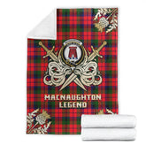 MacNaughton Modern Tartan Gold Courage Symbol Blanket