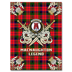 MacNaughton Modern Tartan Gold Courage Symbol Blanket