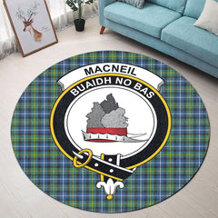 MacNeil of Barra Ancient Tartan Crest Round Rug