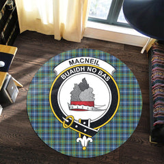 MacNeil of Barra Ancient Tartan Crest Round Rug
