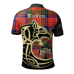 MacNicol of Scorrybreac Tartan Polo Shirt Viking Wolf