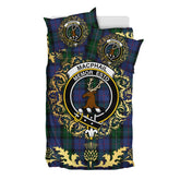 MacPhail Hunting Tartan Crest Bedding Set - Golden Thistle Style