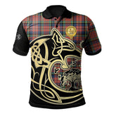 MacPherson Ancient Tartan Polo Shirt Viking Wolf