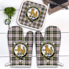 MacPherson Dress Ancient Tartan Crest Oven Mitt And Pot Holder (2 Oven Mitts + 1 Pot Holder)