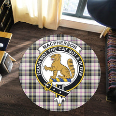 MacPherson Dress Ancient Tartan Crest Round Rug
