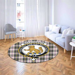 MacPherson Dress Ancient Tartan Crest Round Rug