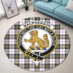 MacPherson Dress Modern Tartan Crest Round Rug