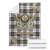 MacPherson Dress Modern Tartan Gold Courage Symbol Blanket