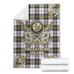 MacPherson Dress Modern Tartan Gold Courage Symbol Blanket
