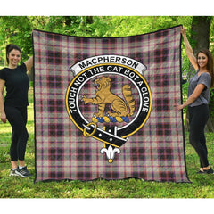 MacPherson Hunting Ancient Tartan Crest Quilt