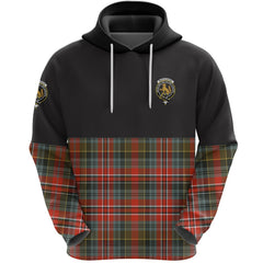 MacPherson Weathered Clan Half Of Tartan Hoodie