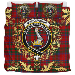 MacQuarrie 03 Tartan Crest Bedding Set - Golden Thistle Style