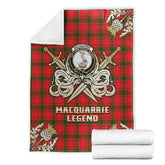 MacQuarrie Modern Tartan Gold Courage Symbol Blanket