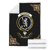 MacQueen Crest Tartan Premium Blanket Black