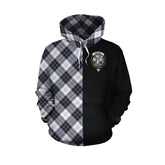MacRae Dress Modern Tartan Hoodie Half of Me - Cross Style