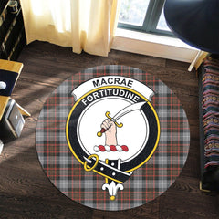 MacRae Hunting Weathered Tartan Crest Round Rug