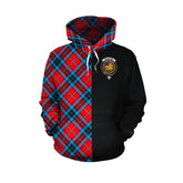 MacTavish Modern Tartan Hoodie Half of Me - Cross Style