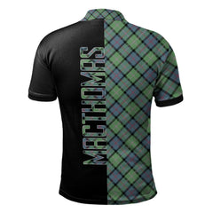 MacThomas Ancient Tartan Polo Shirt Half of Me - Cross Style