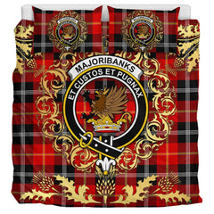 Majoribanks Tartan Crest Bedding Set - Golden Thistle Style