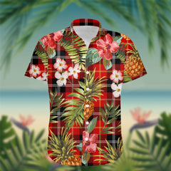 Marjoribanks Tartan Hawaiian Shirt Hibiscus, Coconut, Parrot, Pineapple - Tropical Garden Shirt