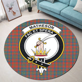 Matheson Ancient Tartan Crest Round Rug