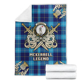 McKerrell Tartan Gold Courage Symbol Blanket