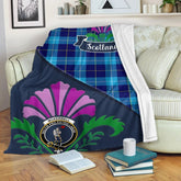McKerrell Tartan Crest Premium Blanket - Thistle Style