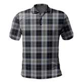 Menzies Black Dress Tartan Polo Shirt
