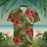 Middleton Tartan Hawaiian Shirt Hibiscus, Coconut, Parrot, Pineapple - Tropical Garden Shirt
