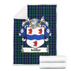 Miller Tartan Coat Of Arms Blanket - 3 Sizes