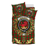 Moncrieff 02 Tartan Crest Bedding Set - Golden Thistle Style