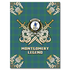 Montgomery Ancient Tartan Gold Courage Symbol Blanket