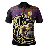 Montgomery Modern Tartan Polo Shirt Viking Wolf