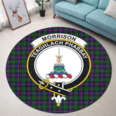 Morrison Modern Tartan Crest Round Rug