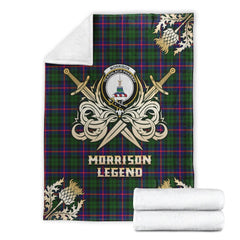 Morrison Modern Tartan Gold Courage Symbol Blanket