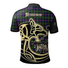 Morrison Modern Tartan Polo Shirt Viking Wolf