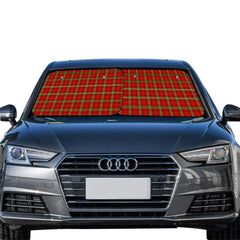 Morrison Red Modern Tartan Car Sun Shade - 2 Pieces