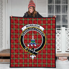 Morrison Red Modern Tartan Quilt