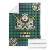 Murray of Atholl Ancient Tartan Gold Courage Symbol Blanket