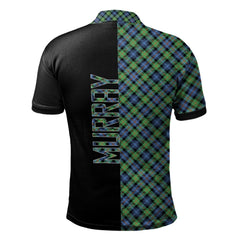 Murray of Atholl Ancient Tartan Polo Shirt Half of Me - Cross Style