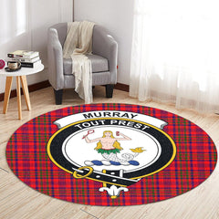 Murray of Tulloch Modern Tartan Crest Round Rug
